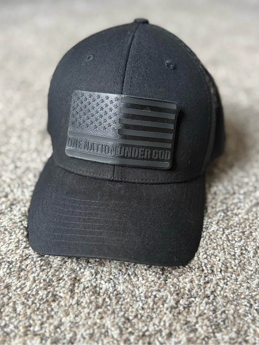 One Nation Under God 🇺🇸 Trucker Hat with American Flag Patch